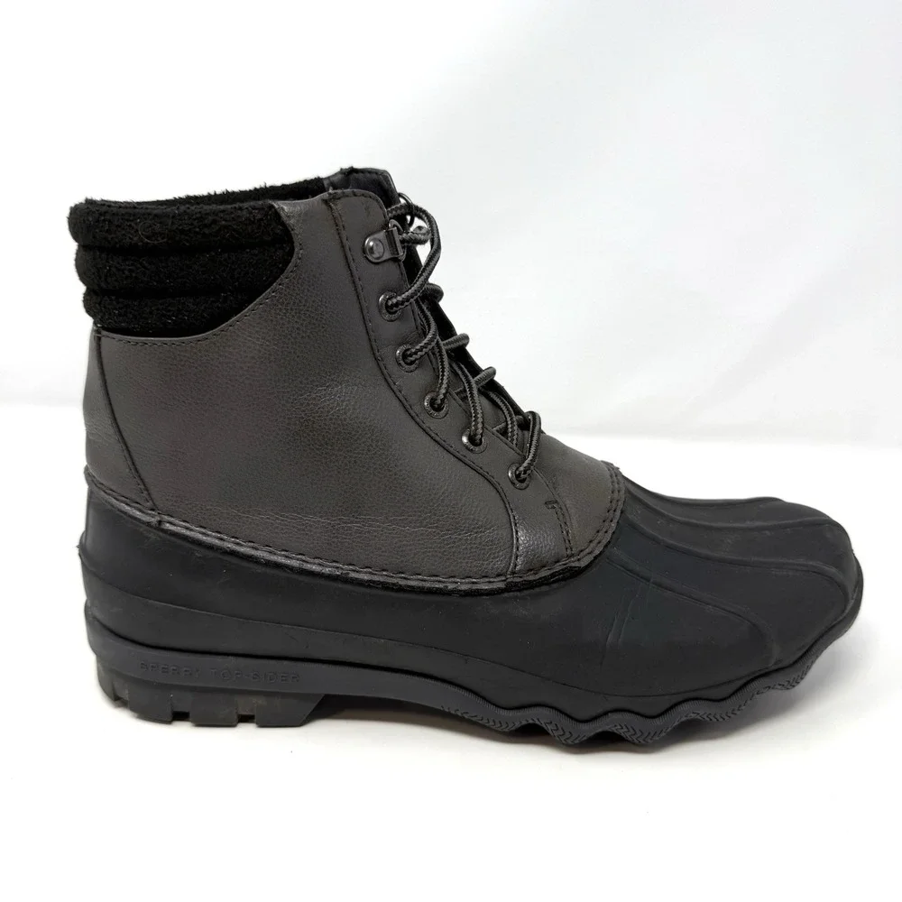 Sperry Men's‎ Avenue Duck Waterproof Boots GREY/BLACK - Size 10 Rain Snow